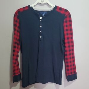 Chaps Red Plaid and Black Size 1X